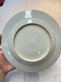 A pair of Chinese famille rose armorial soup plates with the arms of Longden for the English market, Qianlong, ca. 1748