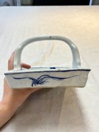 A Chinese blue and white ko-sometsuke basket, possibly Tianqi