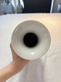 A Chinese famille rose 'Sanxing' vase, Qianlong mark, 20th C.