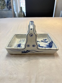 A Chinese blue and white ko-sometsuke basket, possibly Tianqi