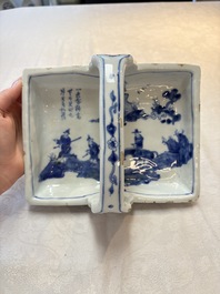 A Chinese blue and white ko-sometsuke basket, possibly Tianqi