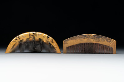 A varied collection of 14 Japanese lacquer and bronze wares, Zōhiko 平安象彦 mark, 19/20th C.