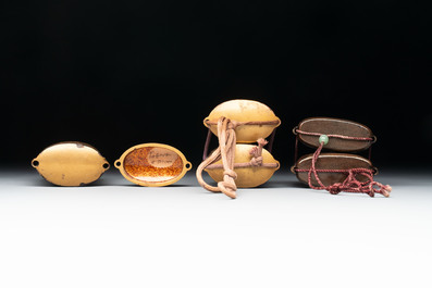A varied collection of 14 Japanese lacquer and bronze wares, Zōhiko 平安象彦 mark, 19/20th C.