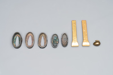 A varied collection of 14 Japanese lacquer and bronze wares, Zōhiko 平安象彦 mark, 19/20th C.