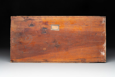 Six Chinese gilt and lacquered wooden panels, 19th C.
