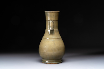 A Chinese Longquan celadon 'touhu' vase, Song/Yuan