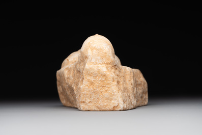 A Chinese marble bust of Buddha, Northern Qi