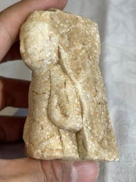 A Chinese marble bust of Buddha, Northern Qi