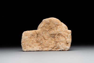 A Chinese marble bust of Buddha, Northern Qi