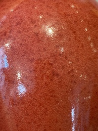 A Chinese copper-red-glazed vase, Xuande mark, 18/19th C.