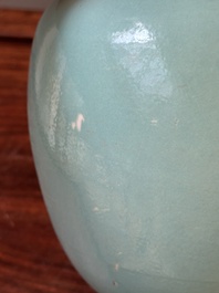 A Chinese turquoise-glazed vase, Qianlong mark and of the period
