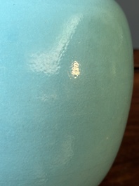 A Chinese turquoise-glazed vase, Qianlong mark and of the period