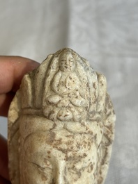 A Chinese marble head of Guanyin, Tang