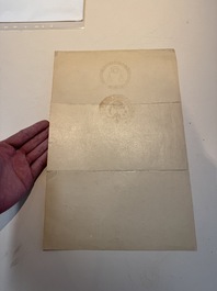 A bilingual Royal Thai Order of the 'White Elephant Award', signed by King Prajadhipok (Rama VII), dated 1929