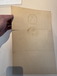 A bilingual Royal Thai Order of the 'White Elephant Award', signed by King Prajadhipok (Rama VII), dated 1929