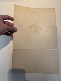 A bilingual Royal Thai Order of the 'White Elephant Award', signed by King Prajadhipok (Rama VII), dated 1929