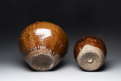 Two Chinese brown-glazed jars, Ming/Qing
