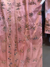 Two embroidered silk and cotton robes for the Straits or Peranakan market, Southeast Asia, 20th C.