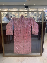 Two embroidered silk and cotton robes for the Straits or Peranakan market, Southeast Asia, 20th C.