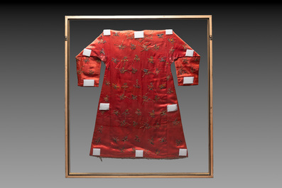 Two embroidered silk and cotton robes for the Straits or Peranakan market, Southeast Asia, 20th C.