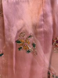 Two embroidered silk and cotton robes for the Straits or Peranakan market, Southeast Asia, 20th C.