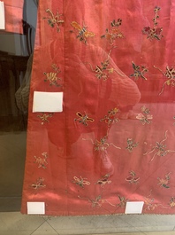 Two embroidered silk and cotton robes for the Straits or Peranakan market, Southeast Asia, 20th C.