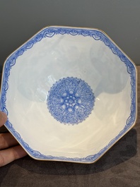 A varied collection of eight Chinese famille rose eggshell bowls, Jingdezhen mark, 20th C.