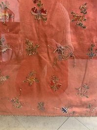Two embroidered silk and cotton robes for the Straits or Peranakan market, Southeast Asia, 20th C.