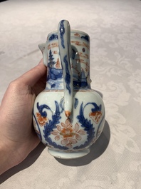 Two Chinese Imari-style jugs with covers, 18th C.