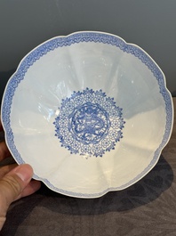 A varied collection of eight Chinese famille rose eggshell bowls, Jingdezhen mark, 20th C.