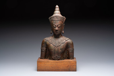 Three bronze sculptures of deities, South Asia/Southeast Asia, 19/20th C.
