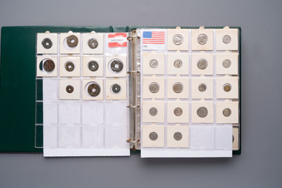A large collection of 614 international coins, incl. coins from Germany, Norway, USA, UK, etc.