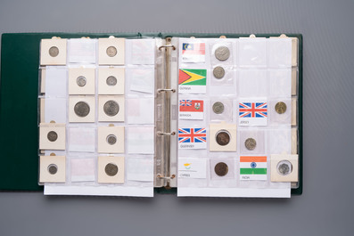 A large collection of 614 international coins, incl. coins from Germany, Norway, USA, UK, etc.