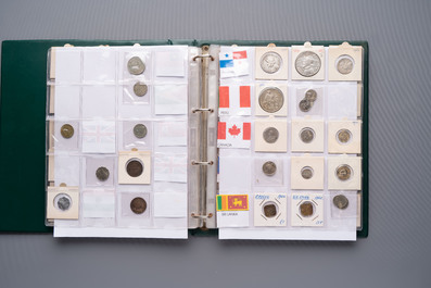 A large collection of 614 international coins, incl. coins from Germany, Norway, USA, UK, etc.