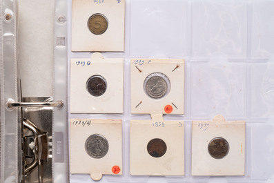 A large collection of 440 German coins, dating from 1819 to 1979