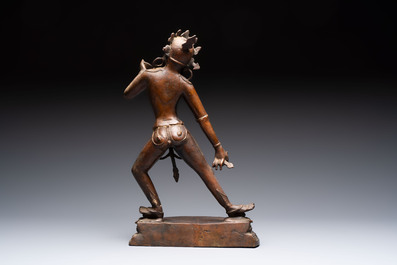 Three bronze sculptures of deities, South Asia/Southeast Asia, 19/20th C.