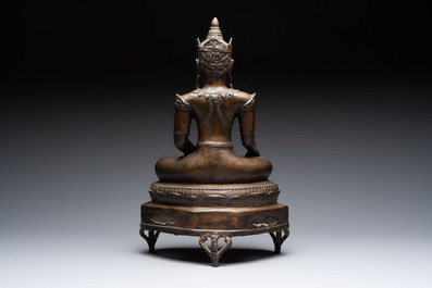 Three bronze sculptures of deities, South Asia/Southeast Asia, 19/20th C.