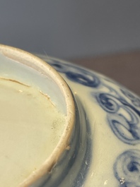 A collection of ten Chinese blue and white bowls, Ming