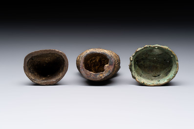 Five bronze figures of deities, Southeast Asia, 19th C. and earlier