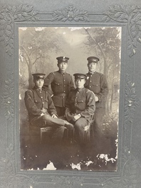 A group of 18 Japanese photographs depicting military, academic, and personal subjects, early 20th C.