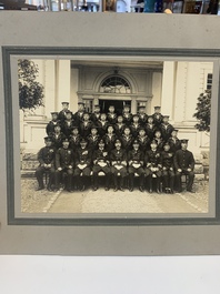 A group of 18 Japanese photographs depicting military, academic, and personal subjects, early 20th C.