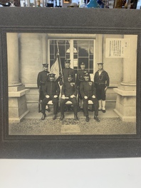 A group of 18 Japanese photographs depicting military, academic, and personal subjects, early 20th C.