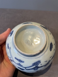 A collection of ten Chinese blue and white bowls, Ming