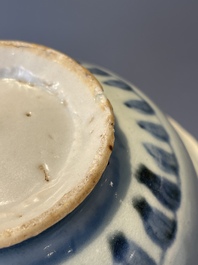 A collection of ten Chinese blue and white bowls, Ming