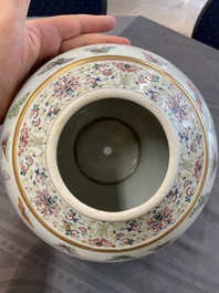 A Chinese famille rose 'butterfly' vase, Guangxu mark and of the period