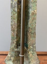 A Chinese bronze horse harness frontlet, Western Zhou