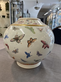 A Chinese famille rose 'butterfly' vase, Guangxu mark and of the period