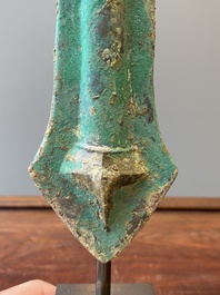 A Chinese bronze horse harness frontlet, Western Zhou
