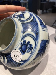 Two Chinese blue and white jars, Wanli