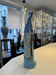 A fine and large Chinese famille rose Guanyin, Jiaqing